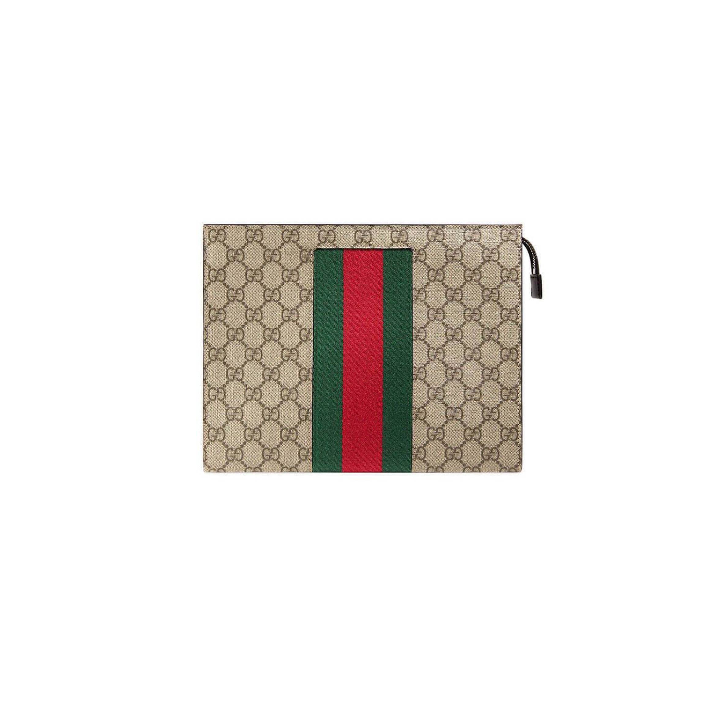 GUCCI SUPREME WEB POUCH 475316 (26*20*5cm) GUCCI SUPREME WEB POUCH 475316 (26*20*5cm)